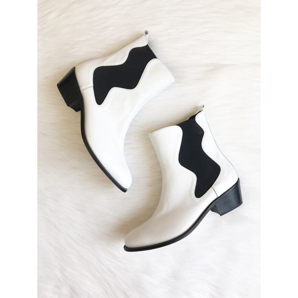 Yuul Yie White Leather Chelsea Boot